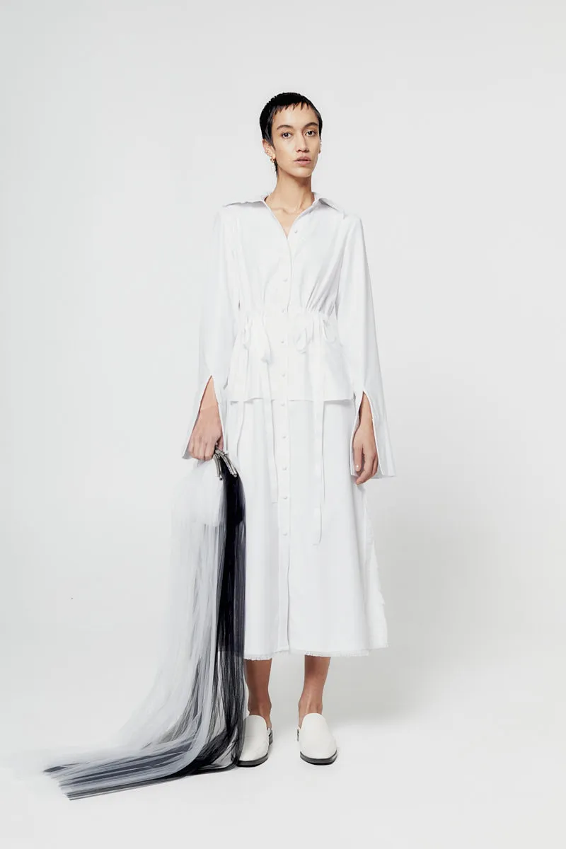 ATU Body Couture Marble White Shirt Dress robe chemise S/M