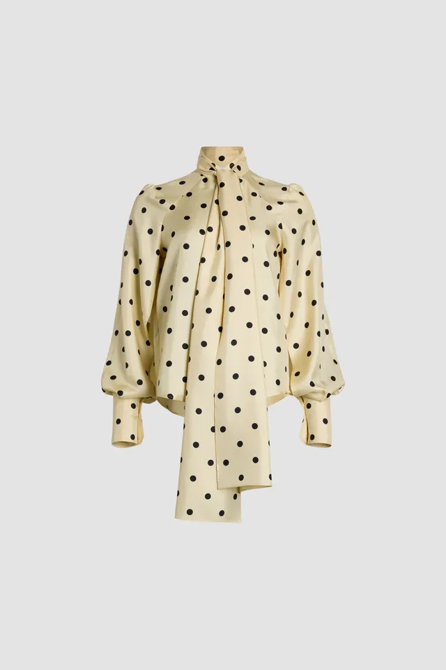 Patou Lavallière blouse soie bio angora dots 34-44