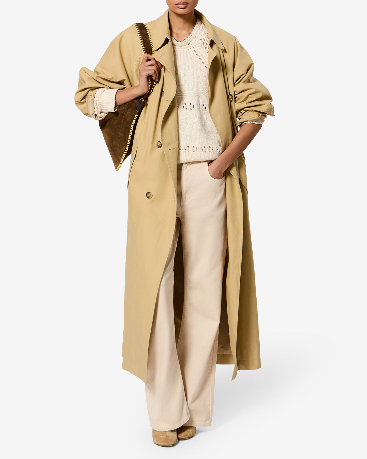 Isabel Marant Manteaux Cacilda MA0257FC trench beige