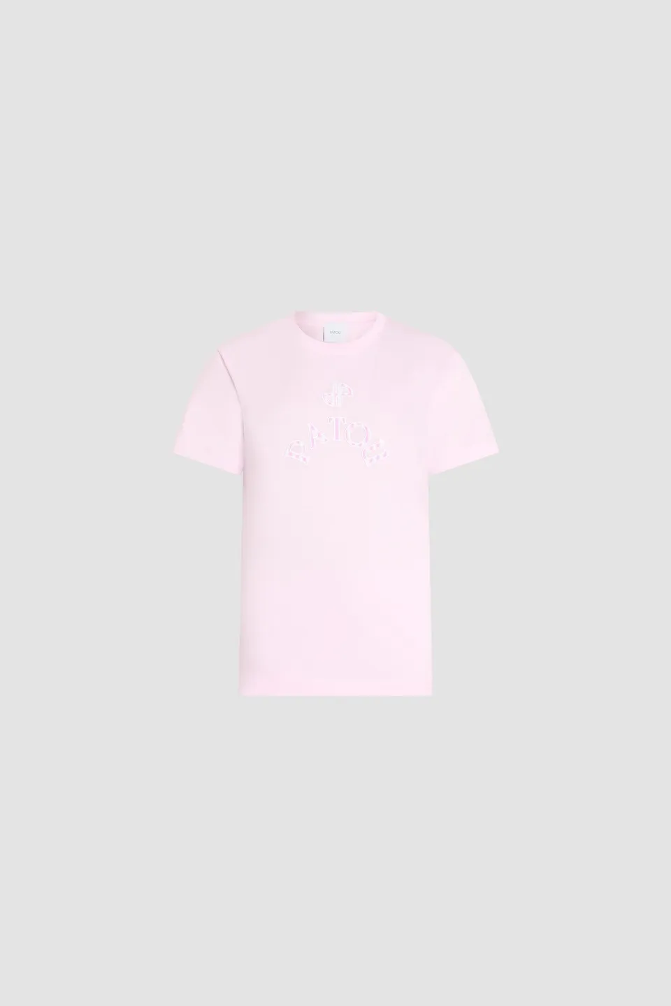 Patou JE217 t-shirt coton bio rose candy brodé