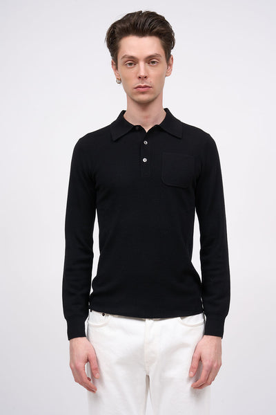 Paul & Joe Loan polo laine fine boutons nacre