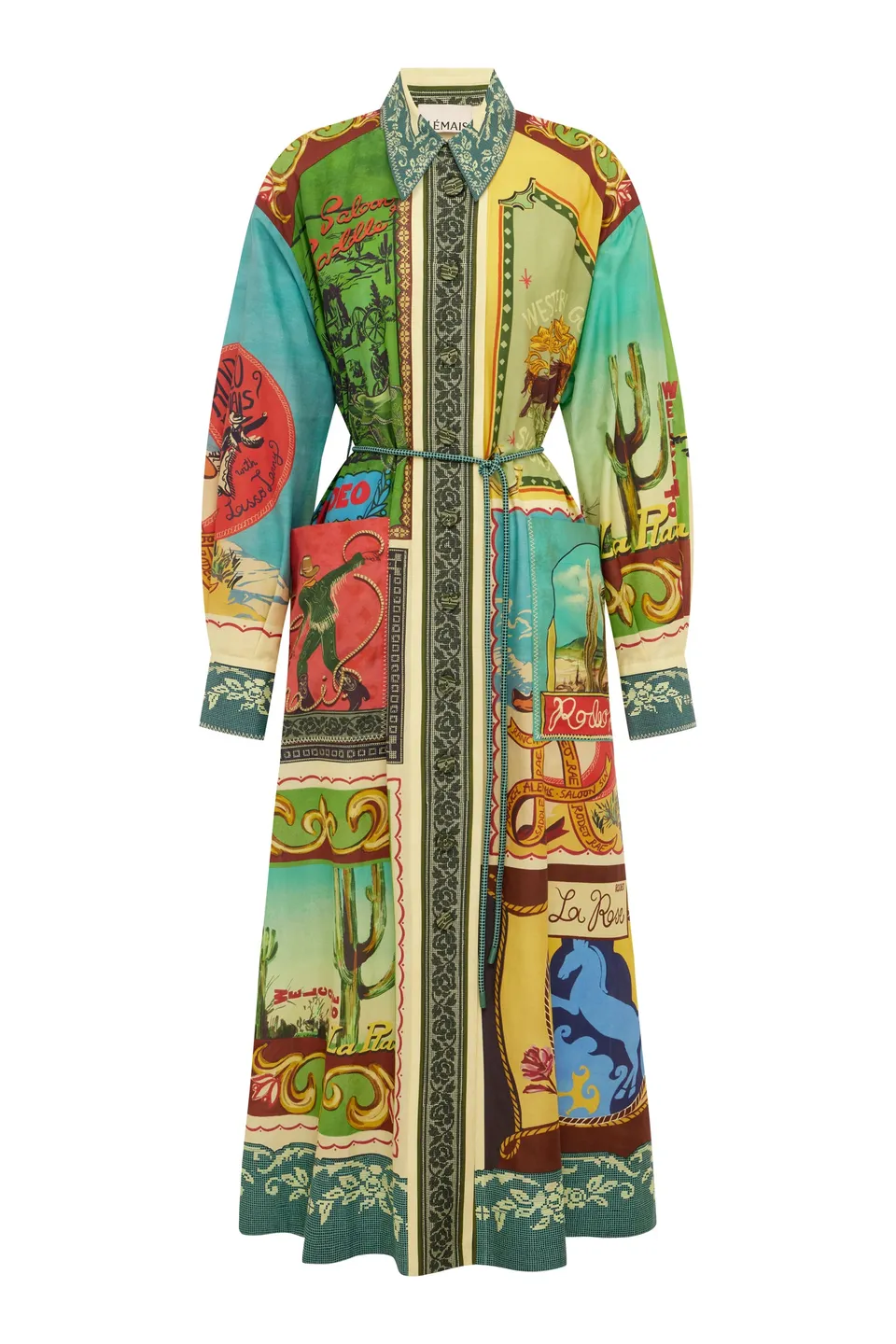 Alemaïs Ace Shirtdress Robe chemise midi imprimée