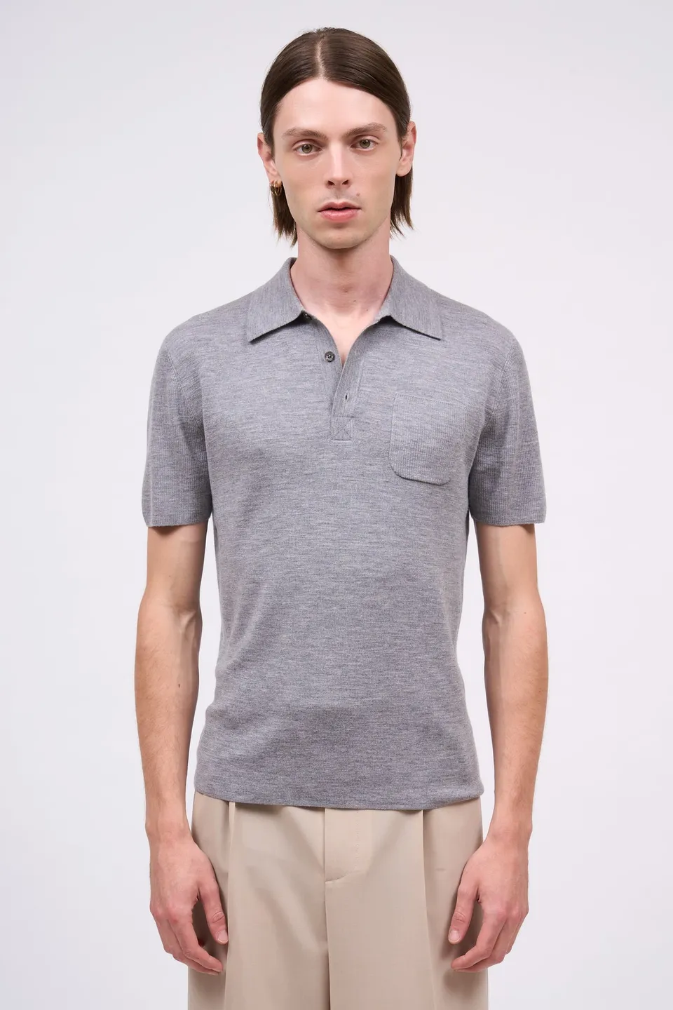 Paul & Joe Loan polo laine fine boutons nacre