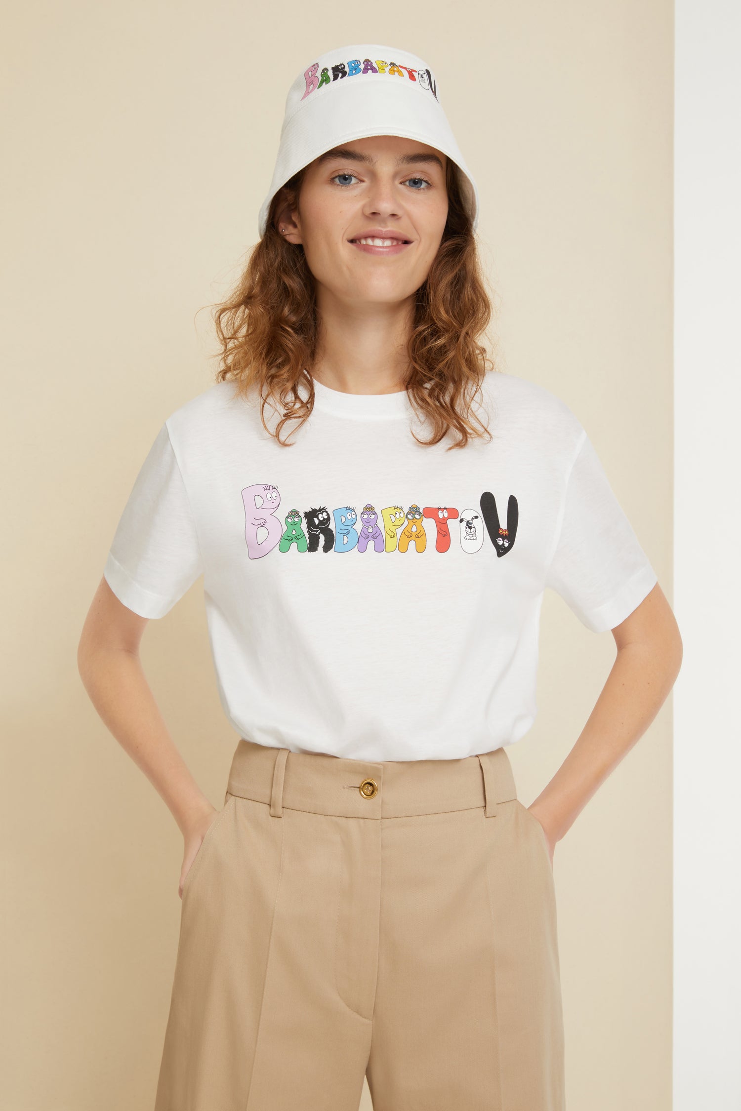 Patou JE046 t-shirt blanc coton bio barbapatou col rond