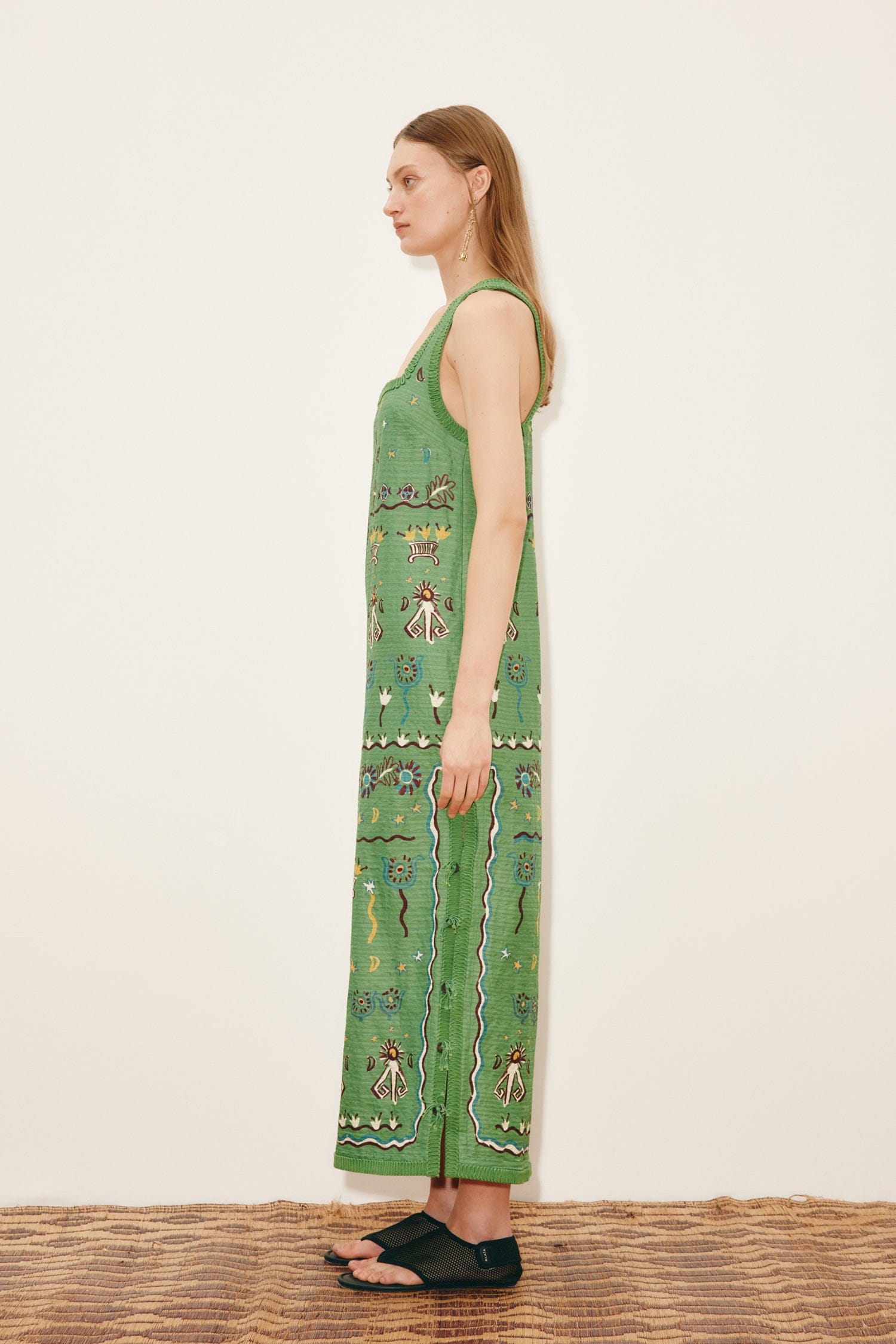 Alemäis Sun Dancer Midi Dress robe midi lin coton soie