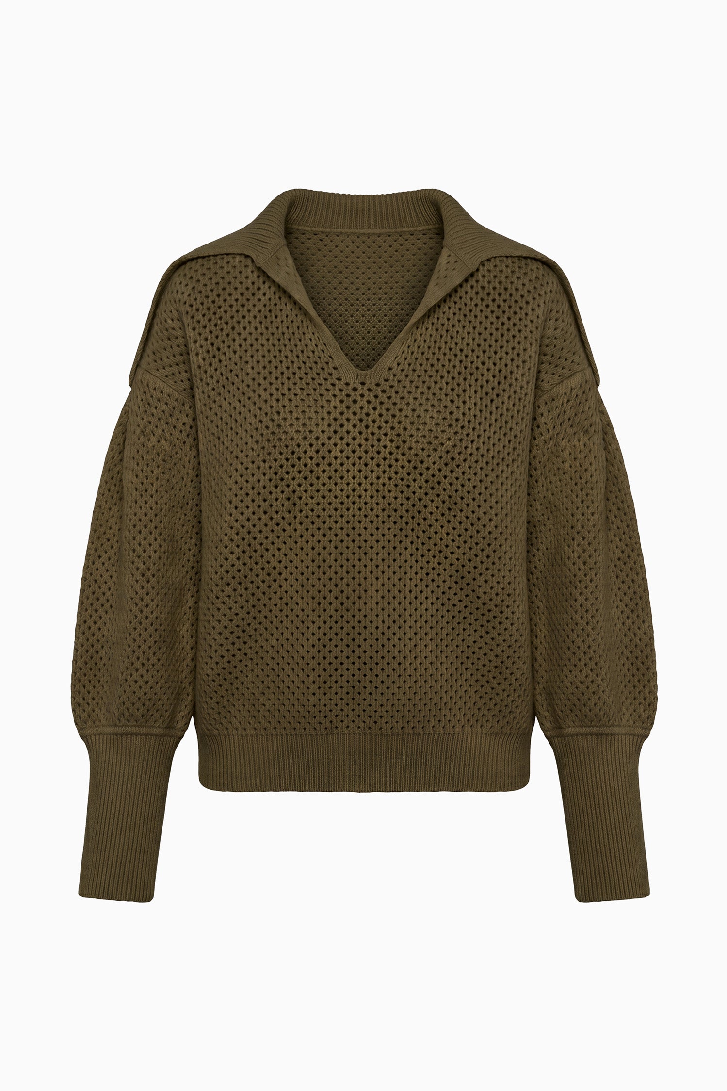 Ulla Johnson Lila pull laine Militaire col châle