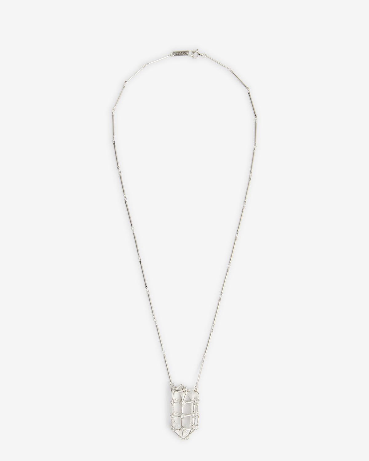 Isabel Marant Rock Crystal sautoir argenté cristal