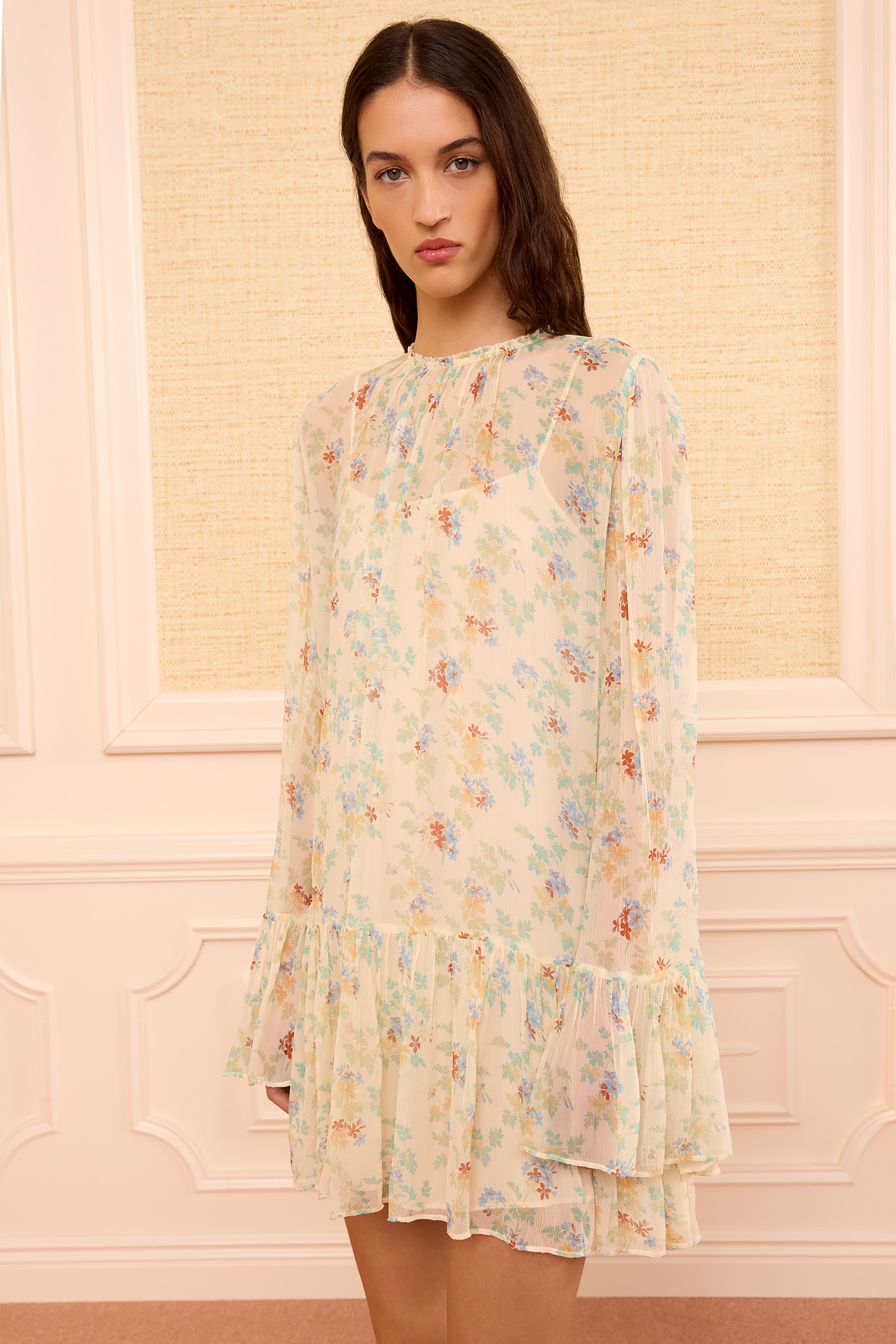 Ulla Johnson Emmeline PF260122 robe soie Moon Petal mini