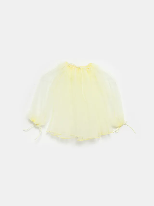 Ester Manas Mini Manas Mimosa Maxi Gathered Blouse blouse jaune