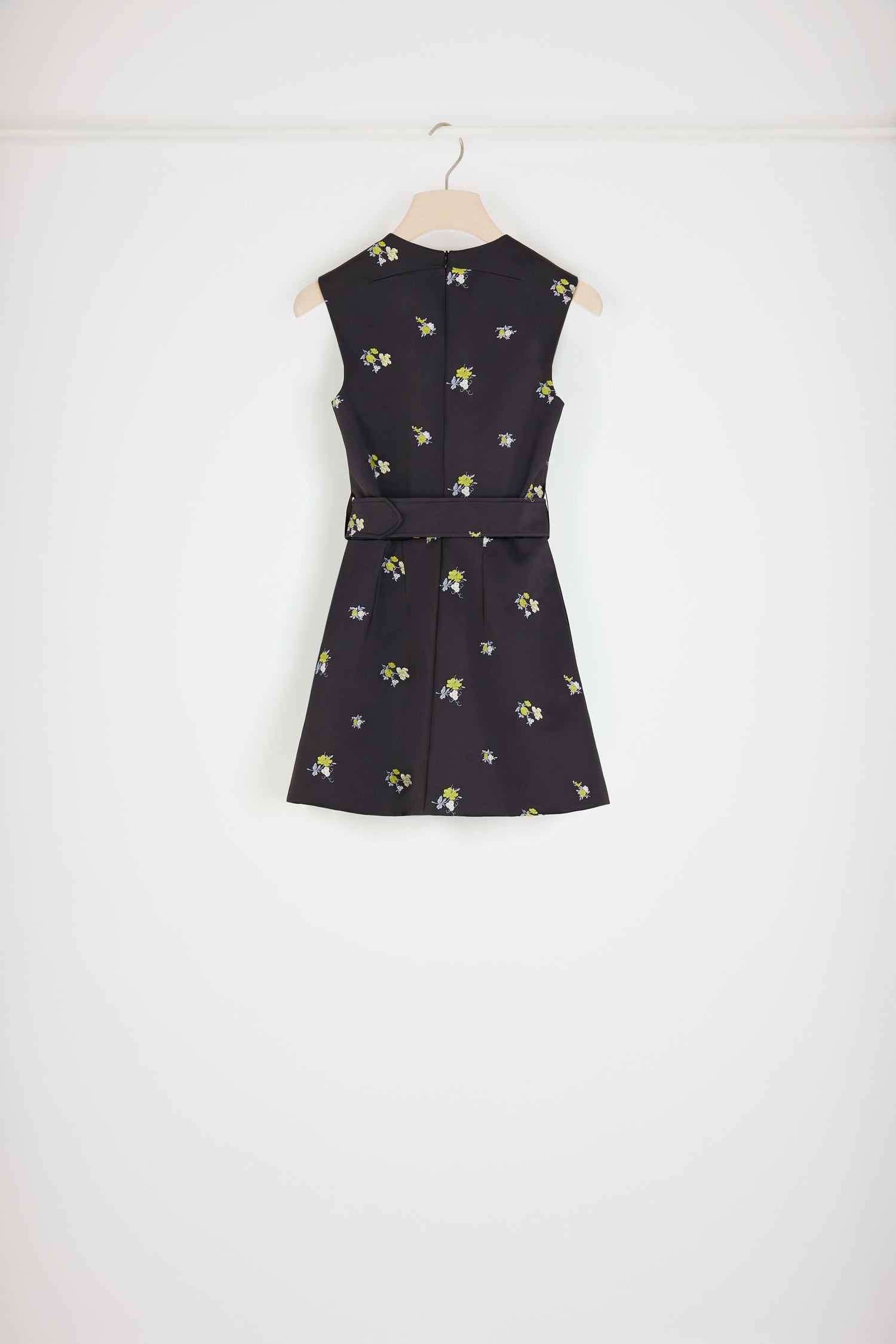 Patou H22DR1000122999B robe mini satin noir brodée