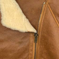 Isabel Marant Amiel manteau peau lainée cognac