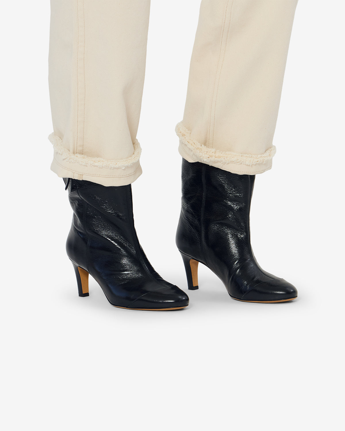 Isabel Marant Eldra BO0280FA bottines cuir noir 6,5 cm