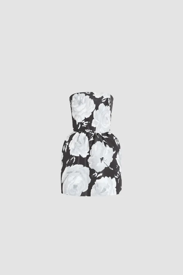 Patou DR230 mini-robe bustier faille fleurie