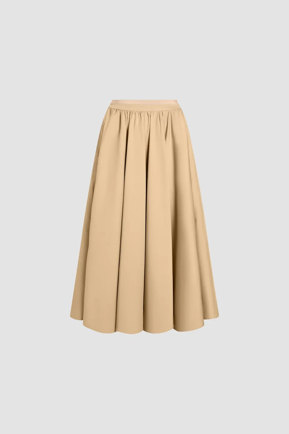 Patou SK115 jupe longue maxi coton sable volumineuse