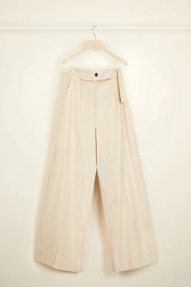 Patou P20TR0050032104H pantalon miel seersucker 34-44