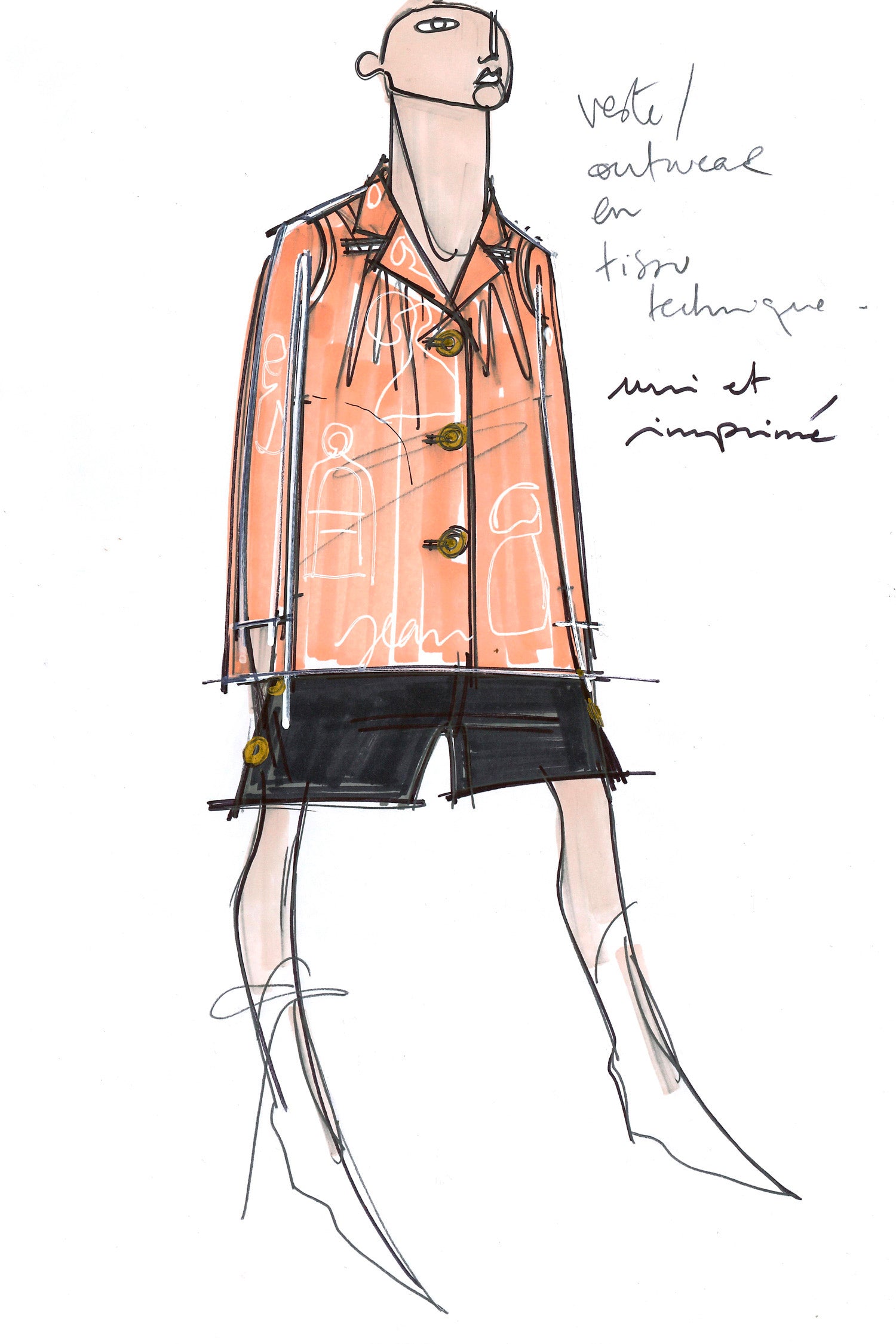 Patou OU00300065012 veste Sienna Riddle Print évasée