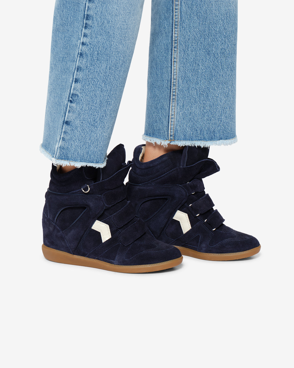 Isabel Marant Bekett Ring baskets compensées bleu foncé