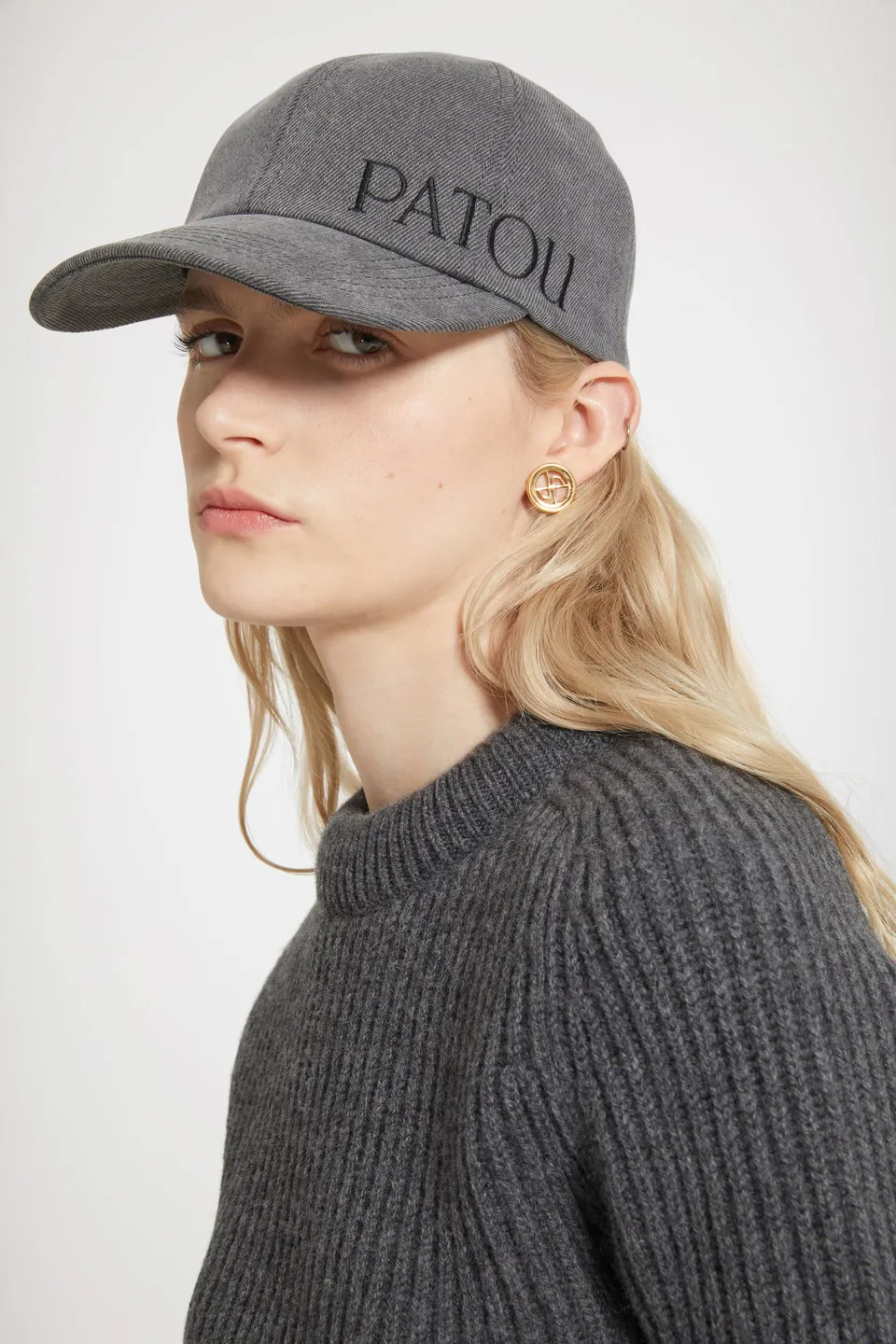 Patou AC0560081959A casquette denim anthracite bio
