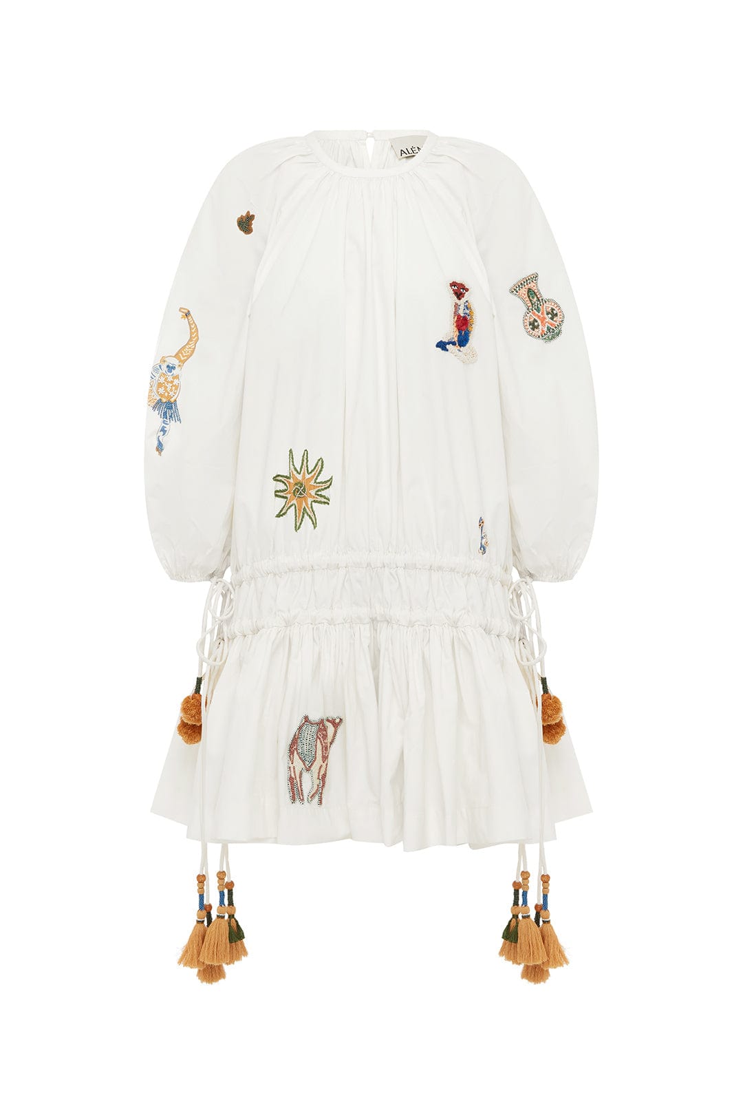 Alemaïs Carmine robe mini brodée coton