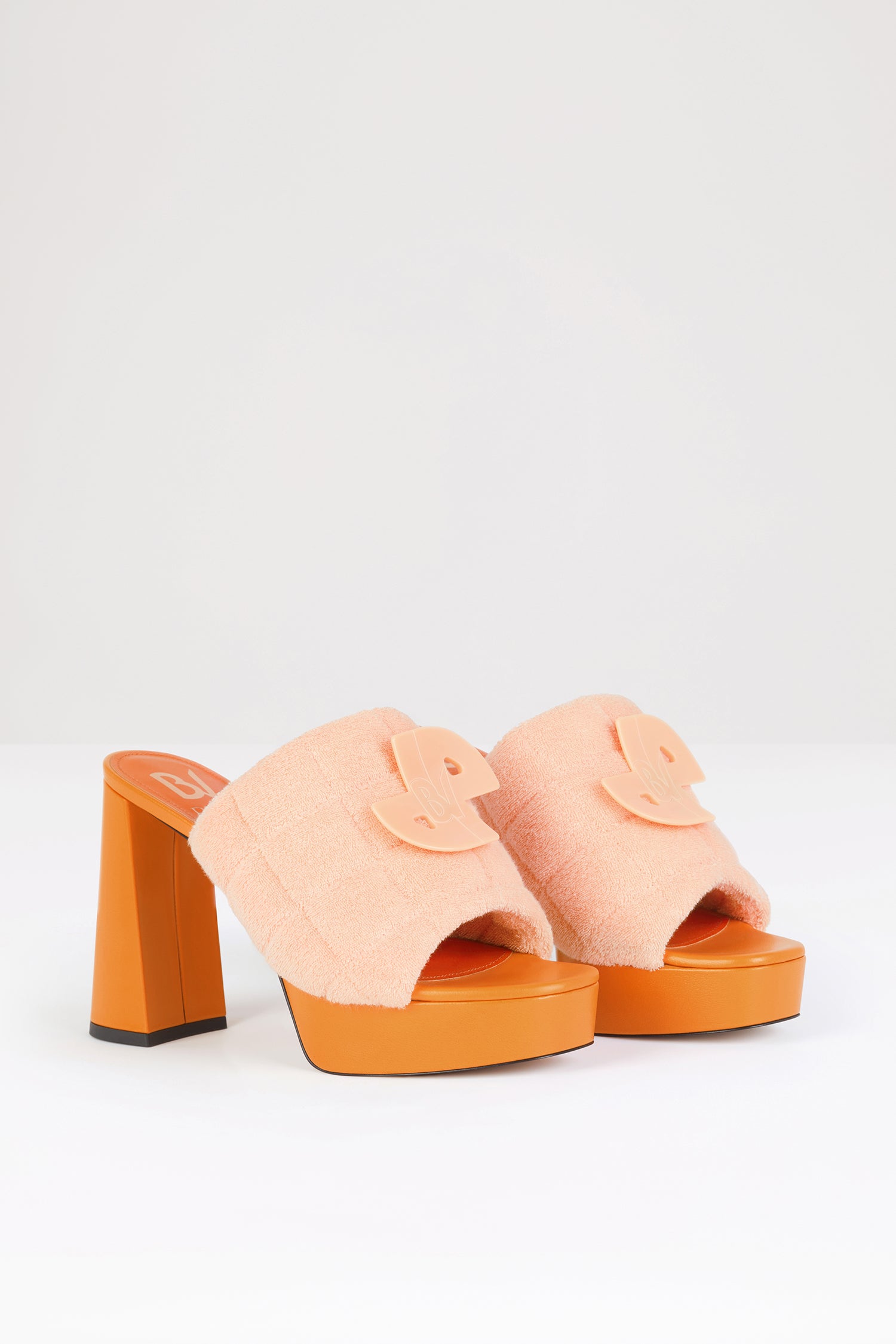 Patou P24SP0110163216A mules pêche talon 11 cm éponge