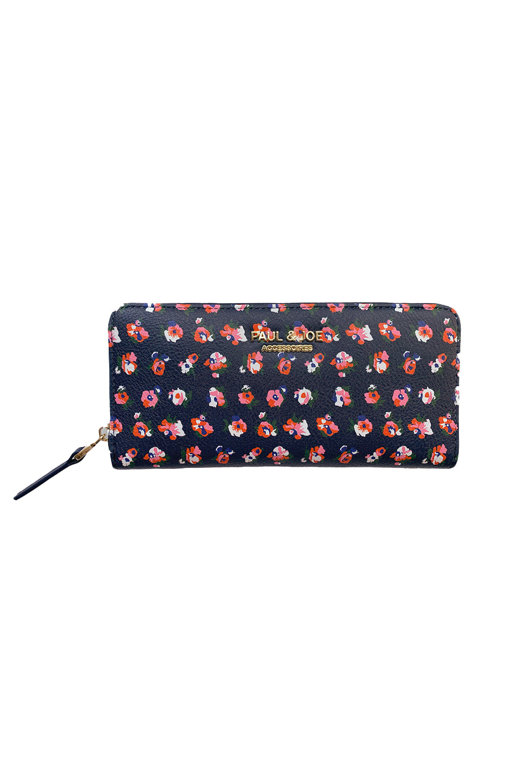 Paul & Joe portefeuille floral zippé marine