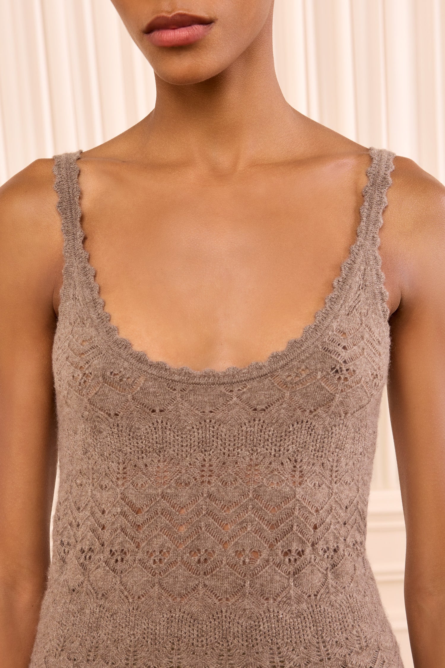 Ulla Johnson Brielle FA260714 débardeur cachemire Driftwood gris