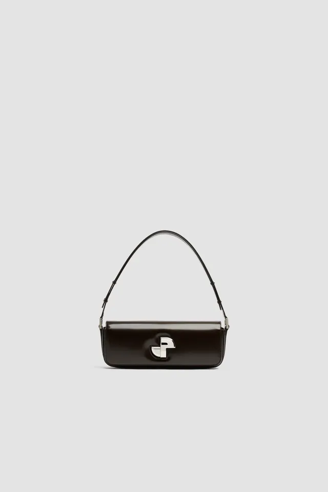 Patou Le Lock H25BA0205032812B sac cuir Smoked Ebony TU