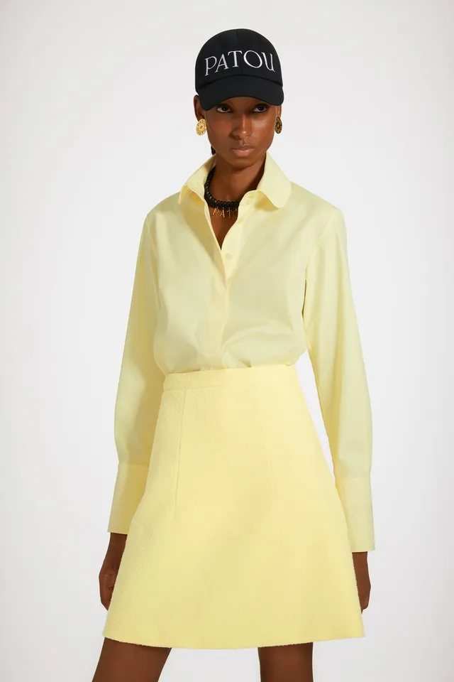 Patou P23SK0360134213M jupe mimosa tweed coton