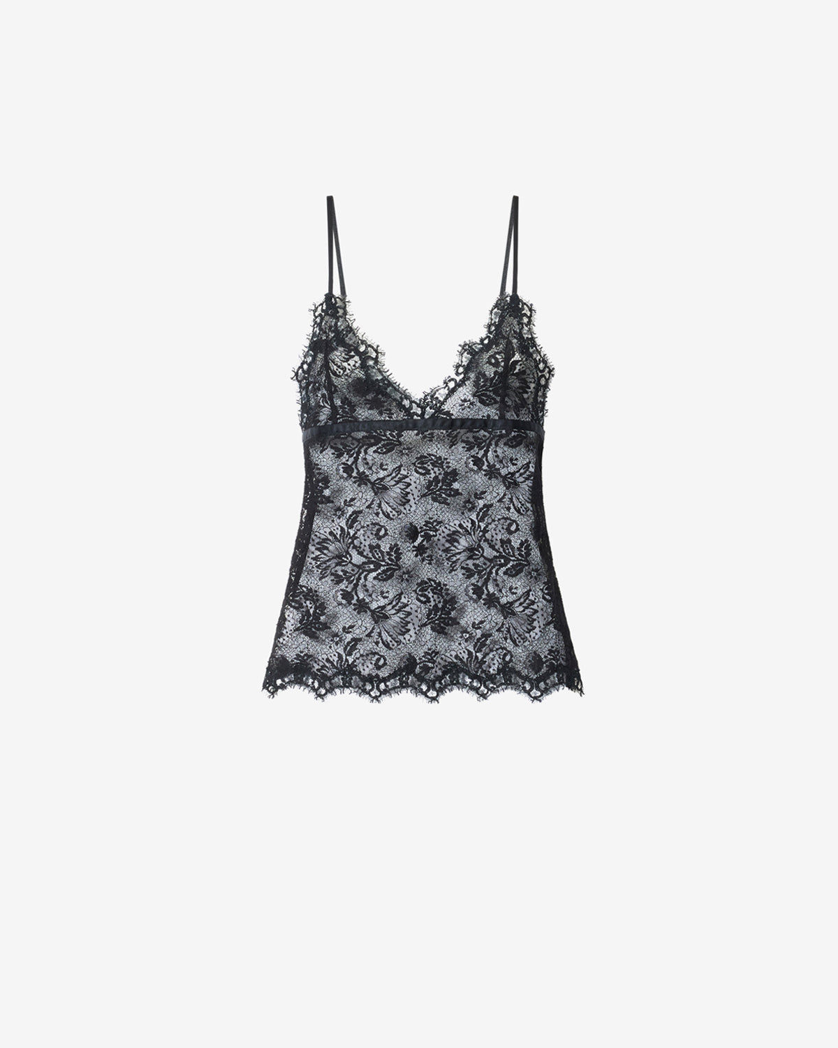 Isabel Marant Adiena top dentelle noir col V