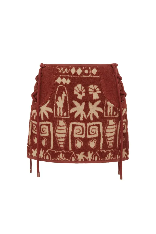 Alemaïs Maya jupe mini coton bio imprimé Marrakech