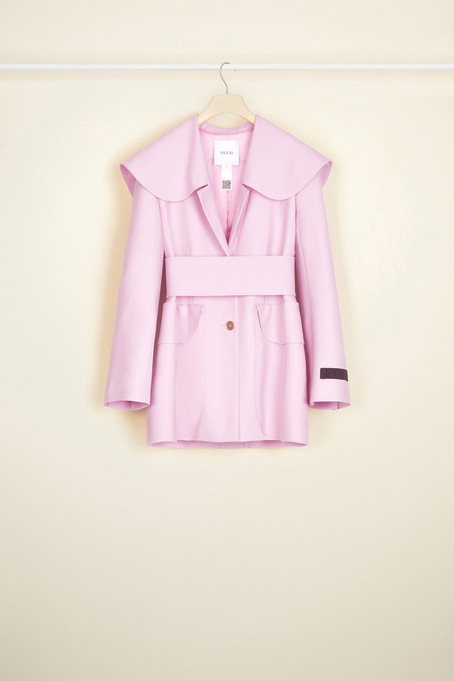 Patou Sailor JA016 veste laine éco lavande ceinturée