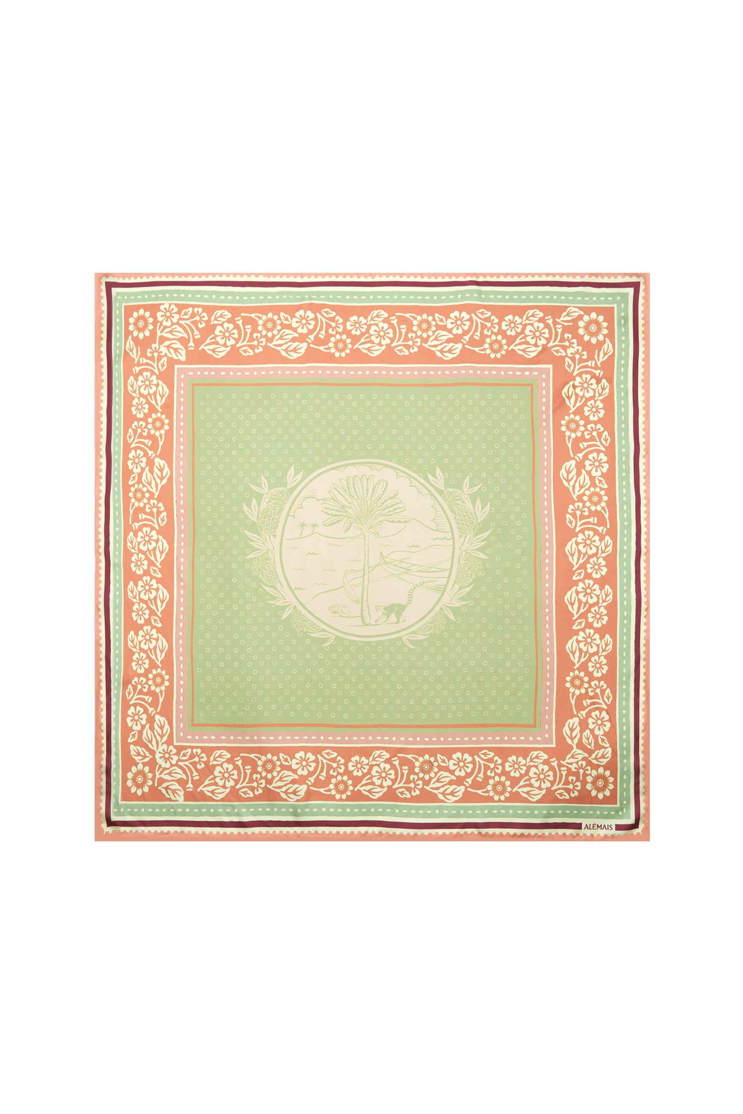 Alemäis Alberta Silk Scarf foulard carré soie imprimé