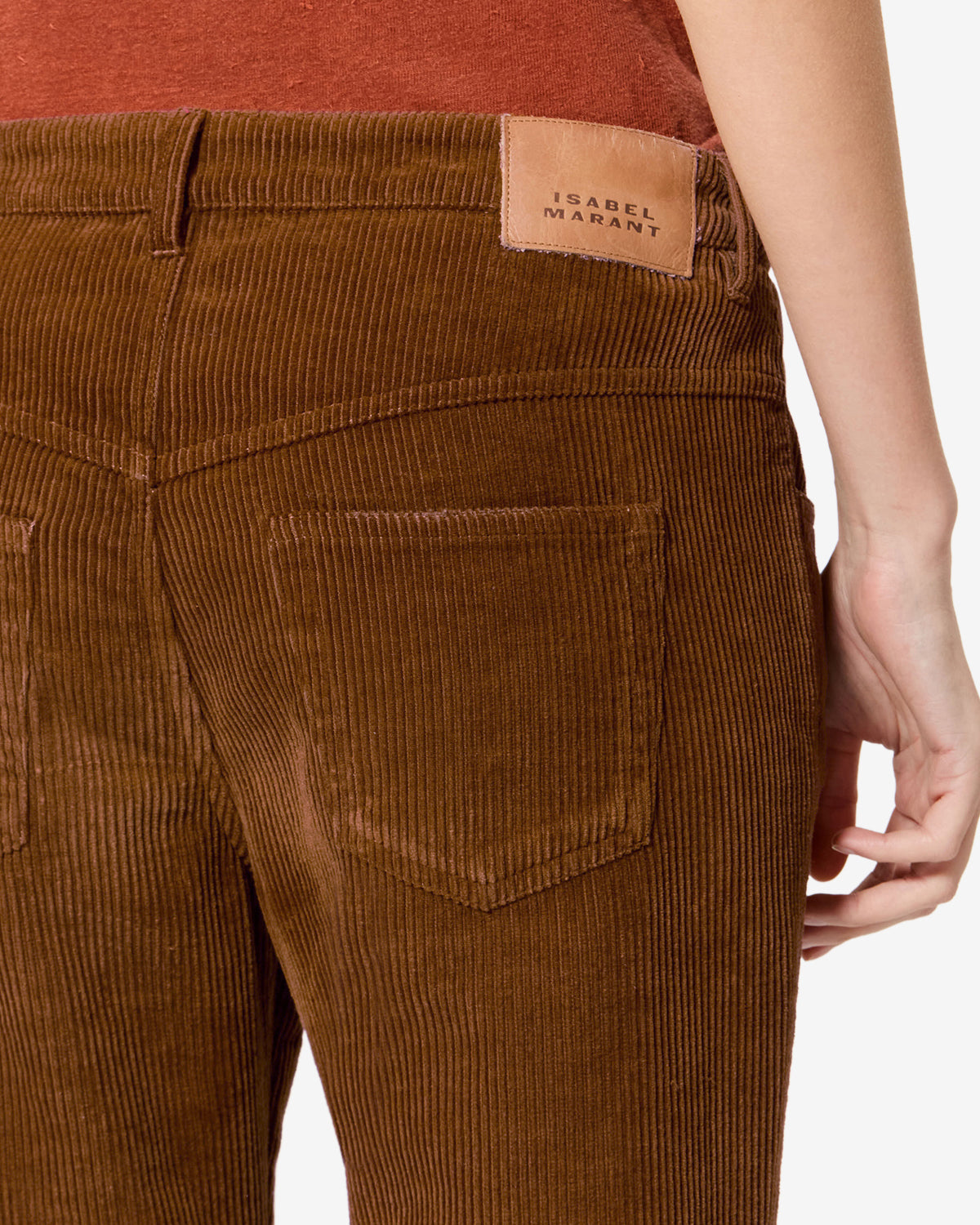 Isabel Marant Ruthie pantalon velours caramel droit 7/8