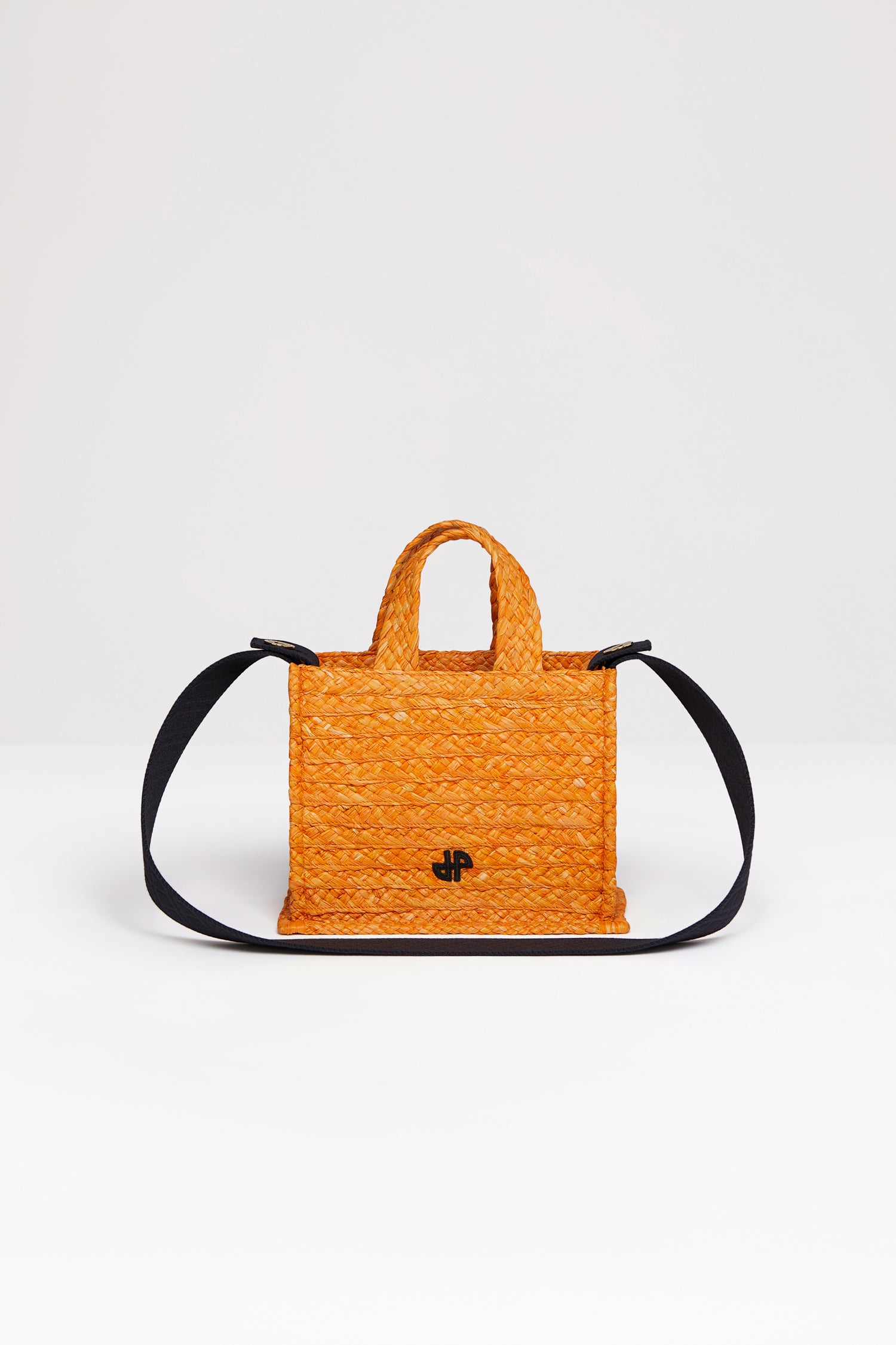 Patou sac cabas raphia JP orange Marigold petit