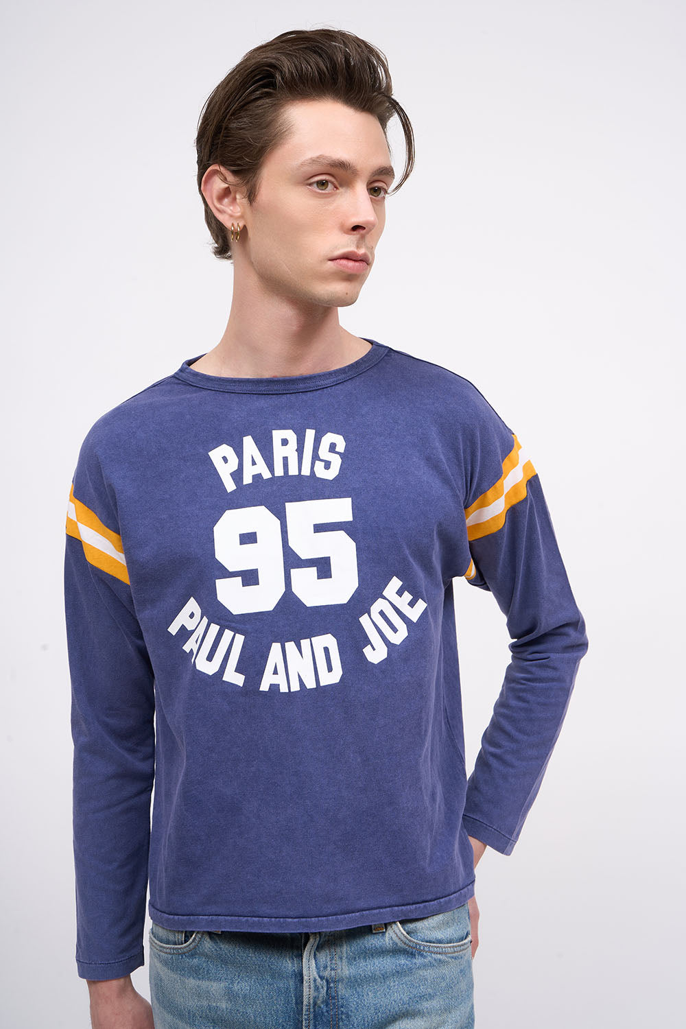Paul & Joe Baseball t-shirt coton floqué navy S