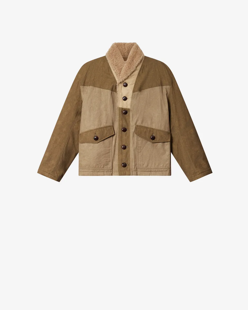 Isabel Marant Toswald manteau coton kaki XS à XL