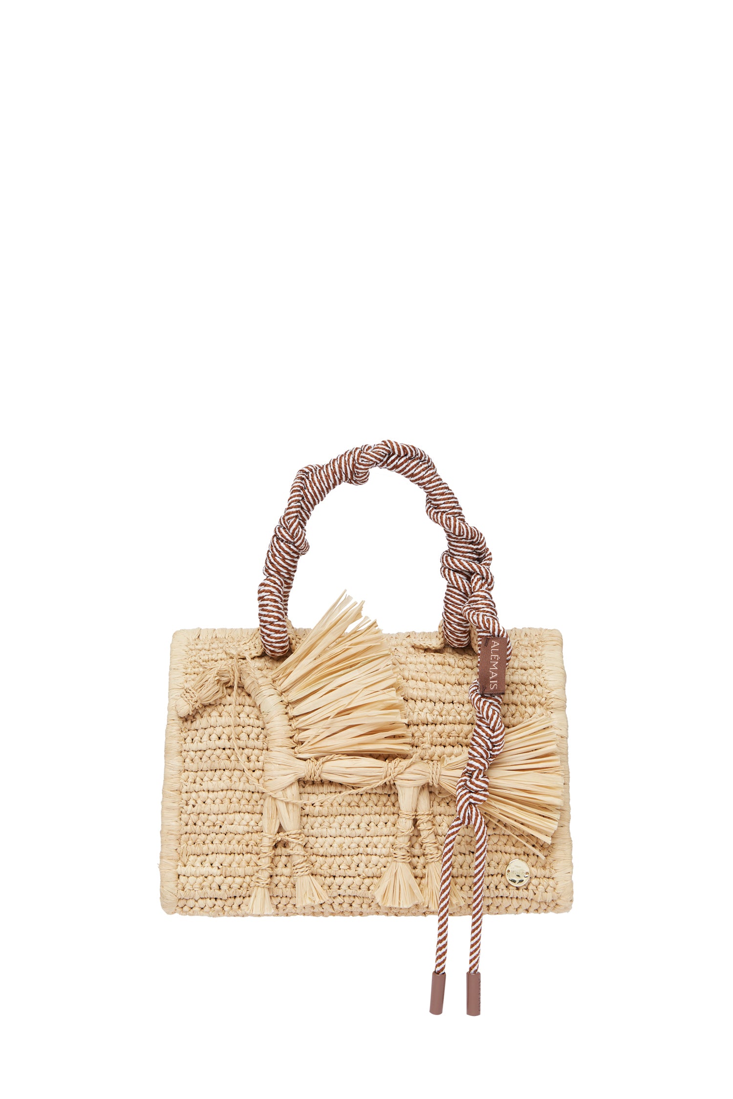 Alemais Ace Horse Raffia Box Bag sac raphia OS motif cheval