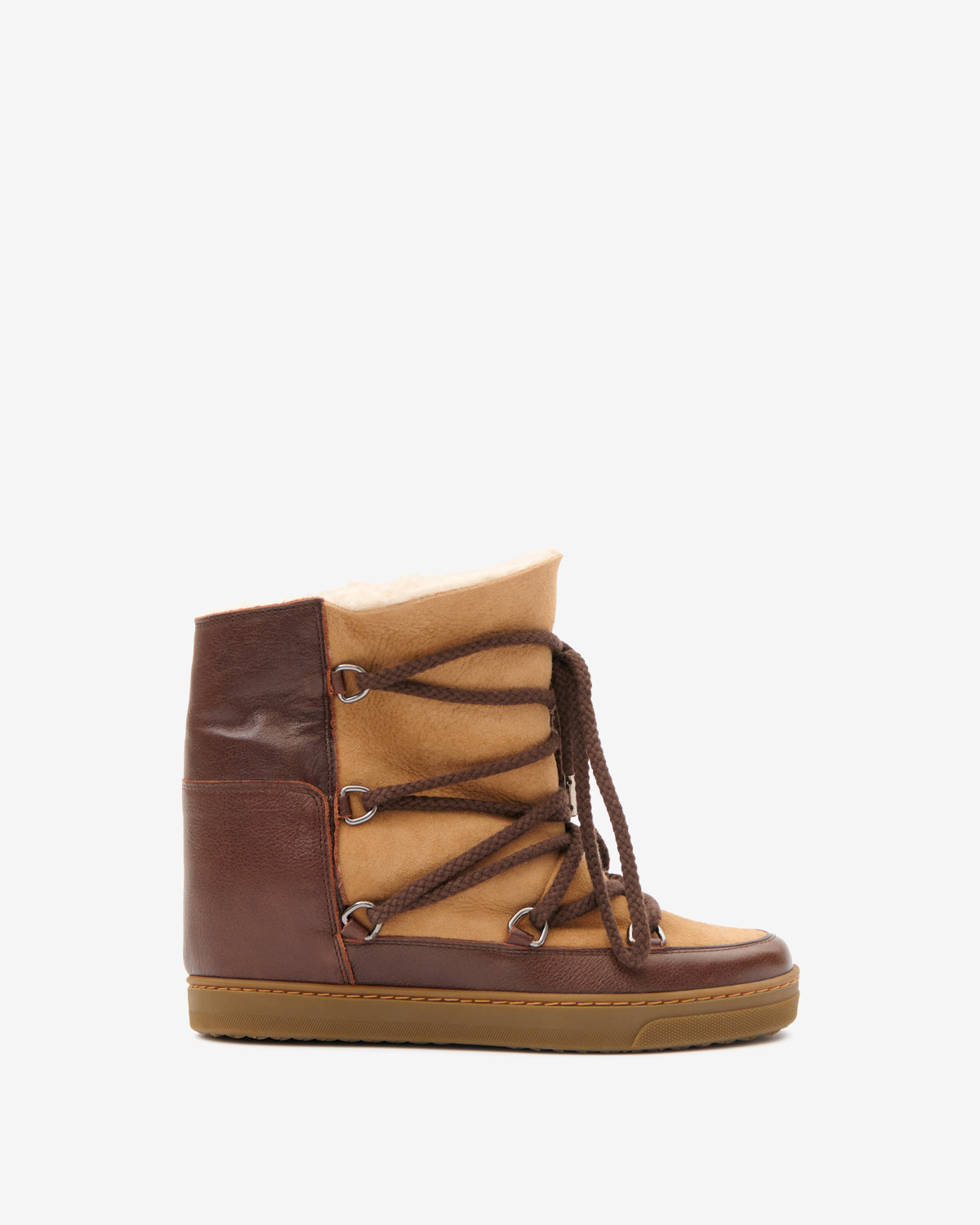 Isabel Marant Nowles bottines cuir marron shearling