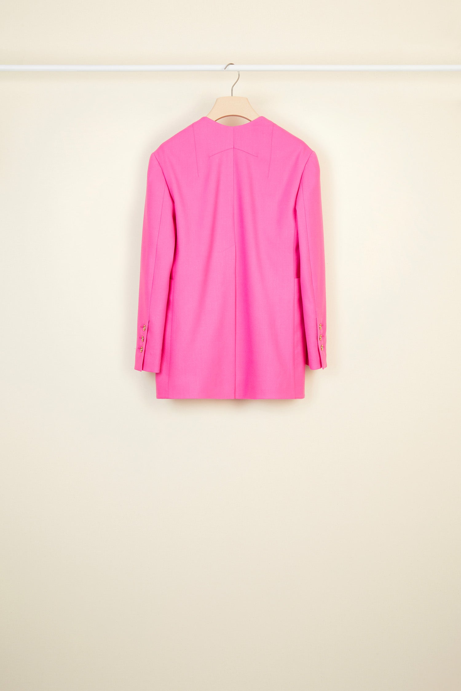 Patou H20JA002 veste Raspberry laine sans col croisée