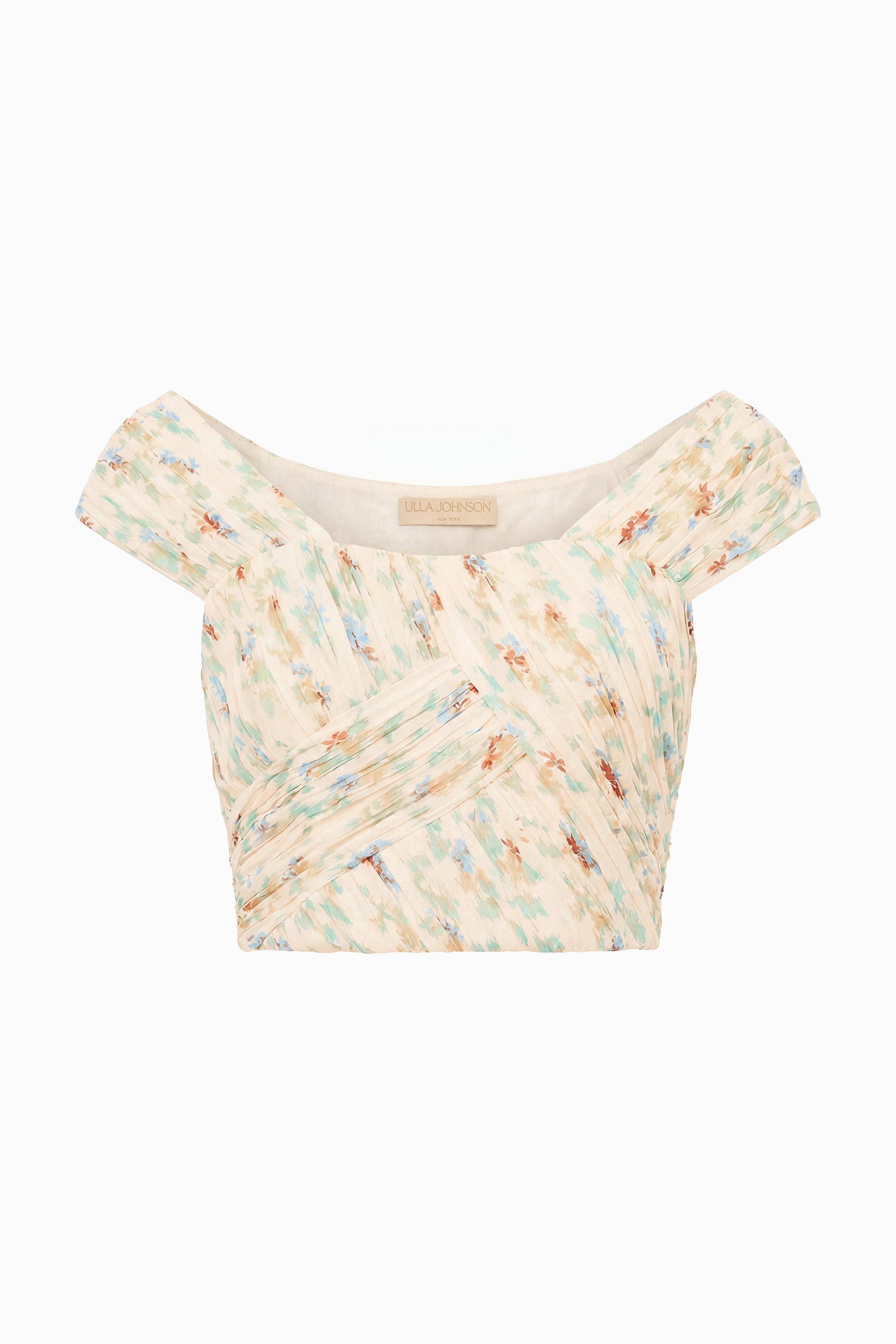 Ulla Johnson Sylvie Crop Top Moon Petal soie jaune