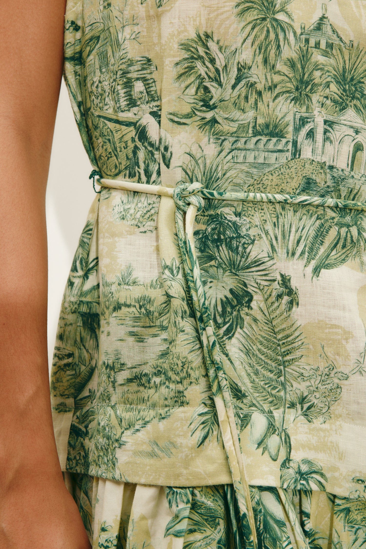 Alemäis Sara robe midi coton soie imprimé jungle