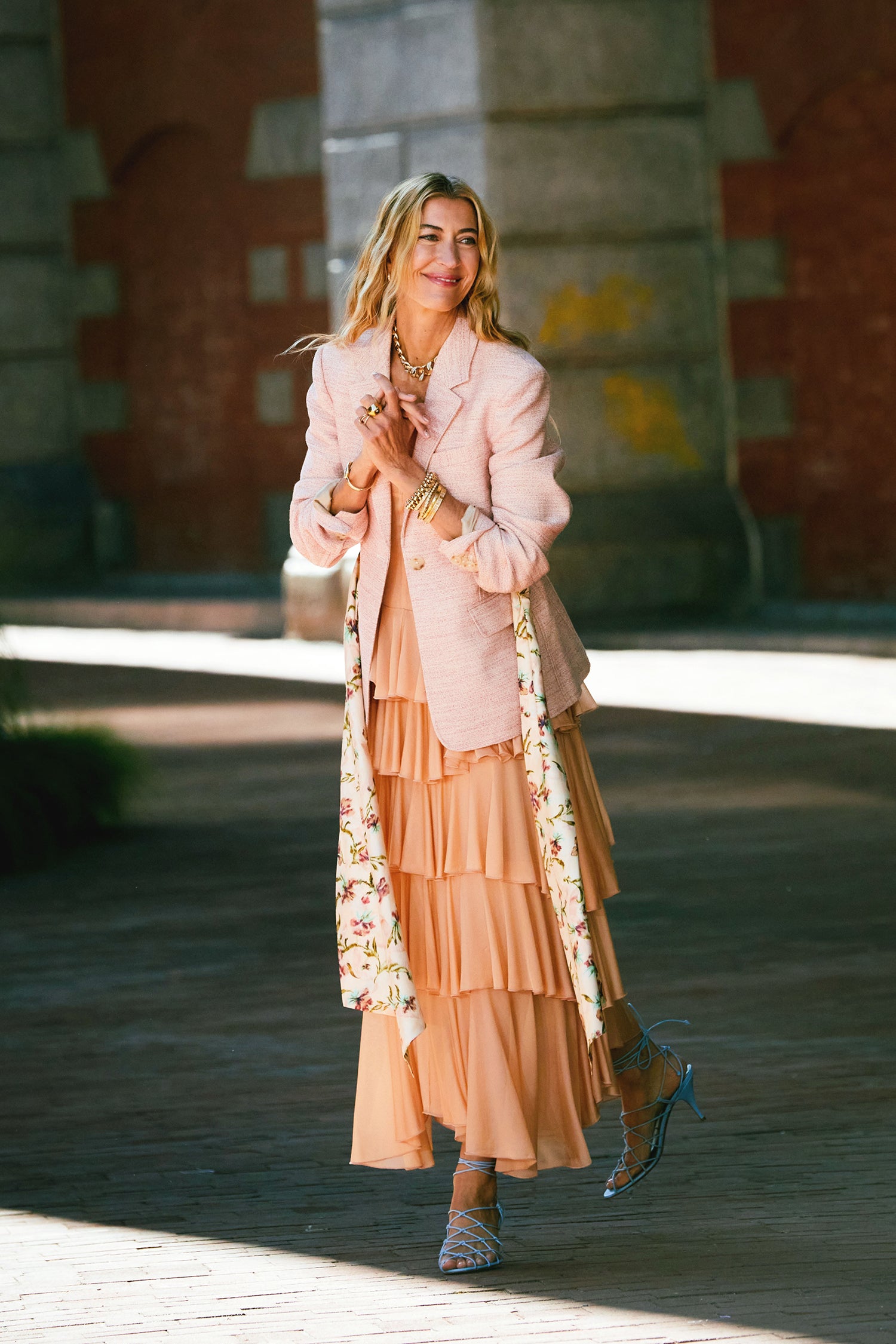 Ulla Johnson Sybil SP270502 blazer drapé lin rosewood