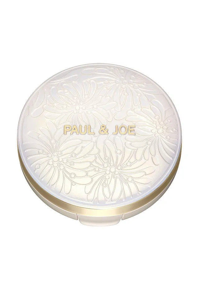 Paul & Joe boîtier base maquillage blanc nacré TU miroir