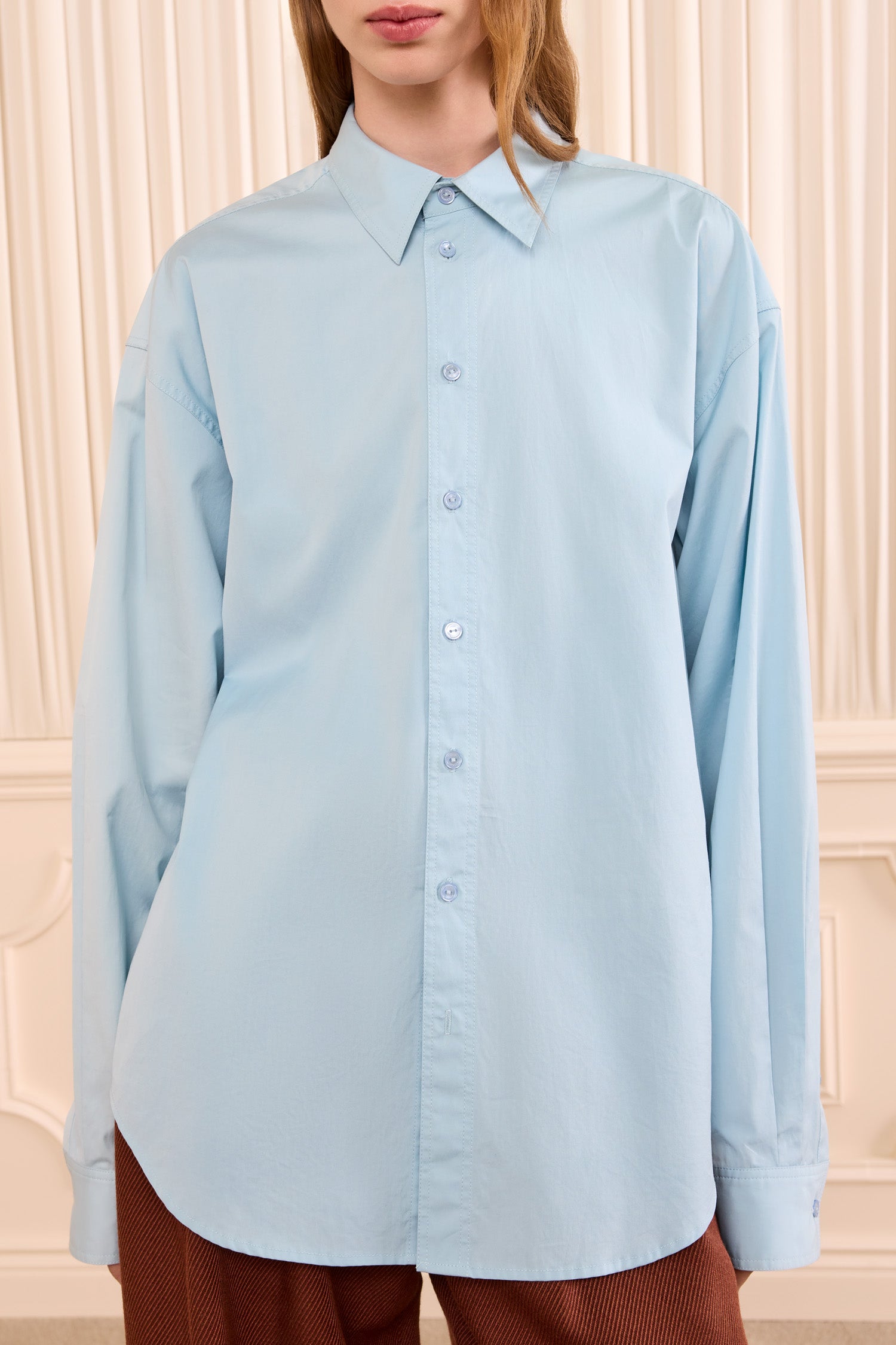 Ulla Johnson Laia Chemisier Coton Heron Manches Longues