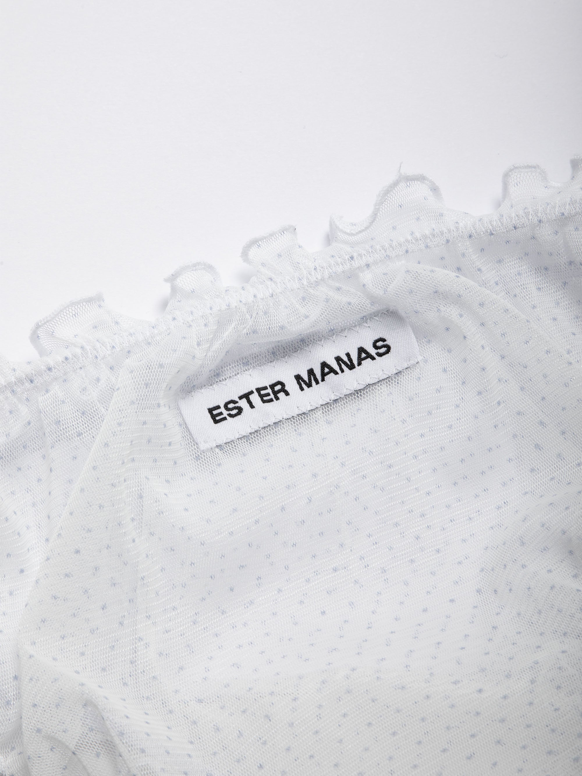 Ester Manas Lingerie culotte volants pois blanc XL mesh