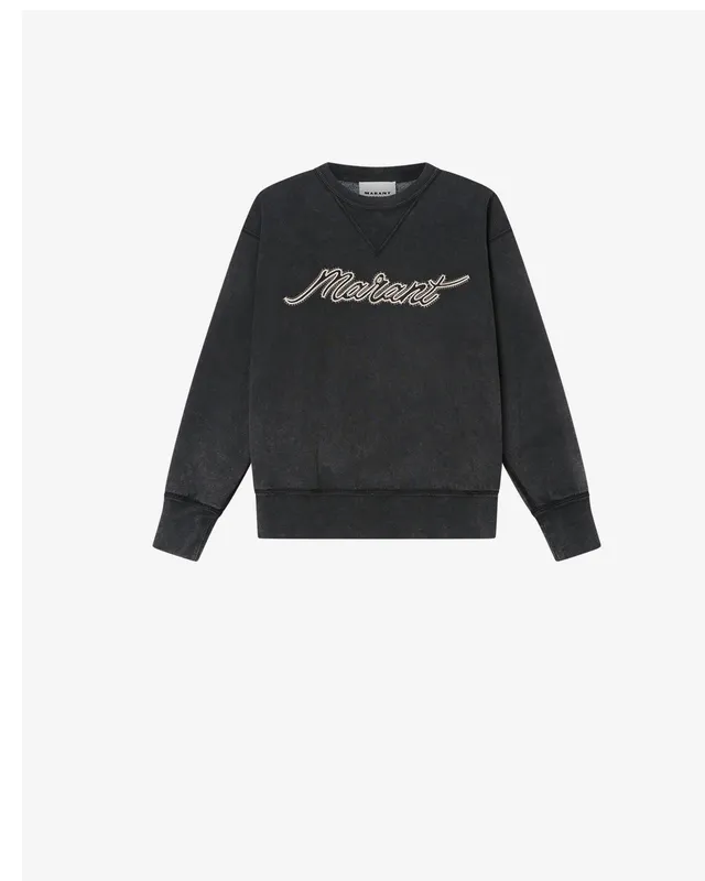 Isabel Marant Rise SW0061 sweat coton noir délavé