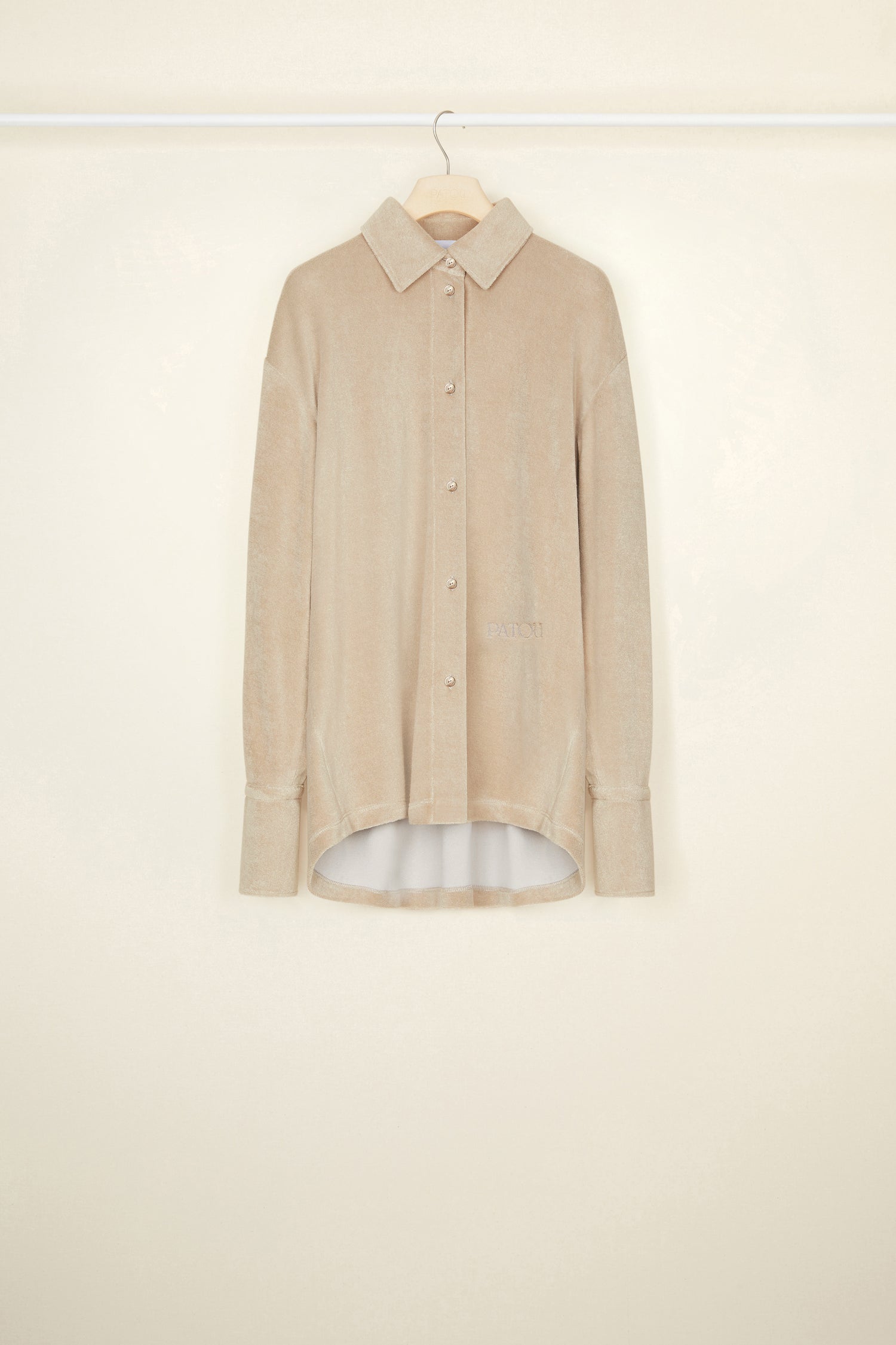 Patou JE039 chemise oversize éponge coton bio parchemin