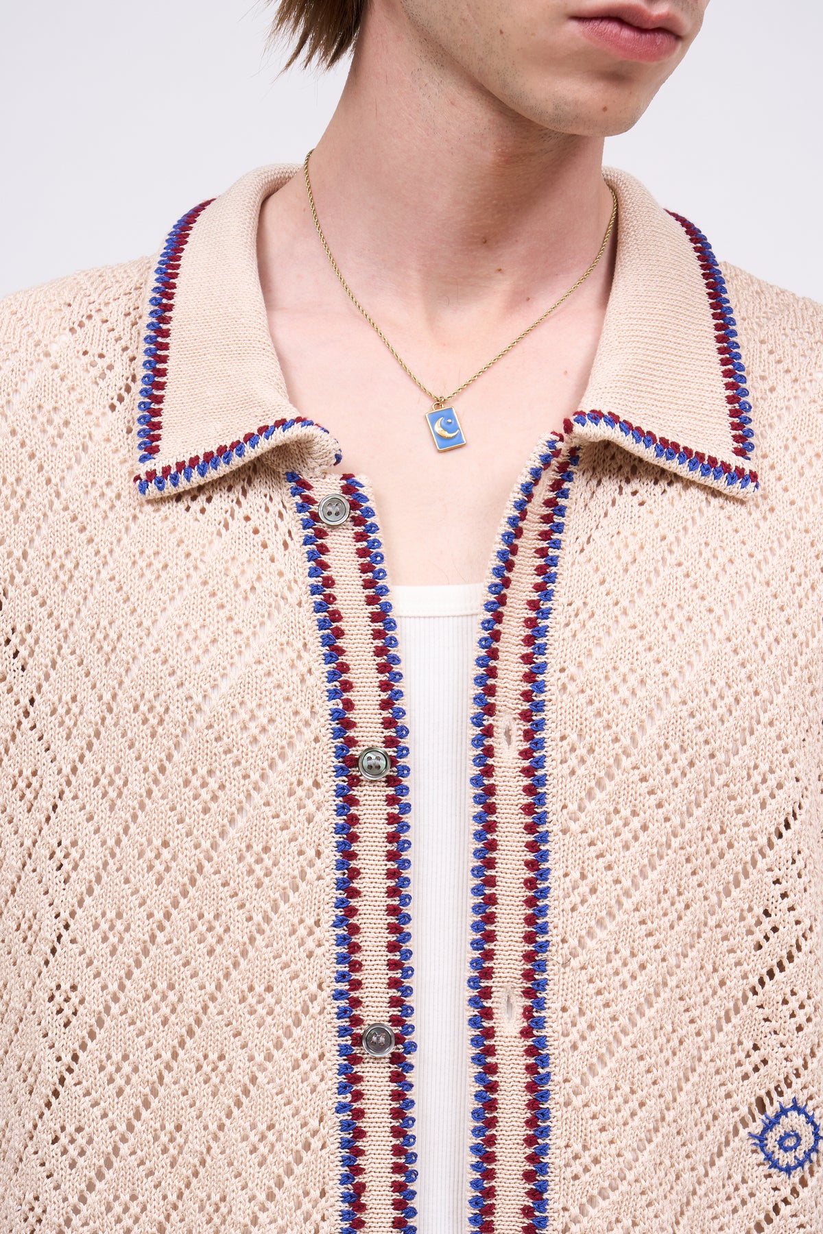 Paul & Joe Amazonie cardigan crochet coton brodé