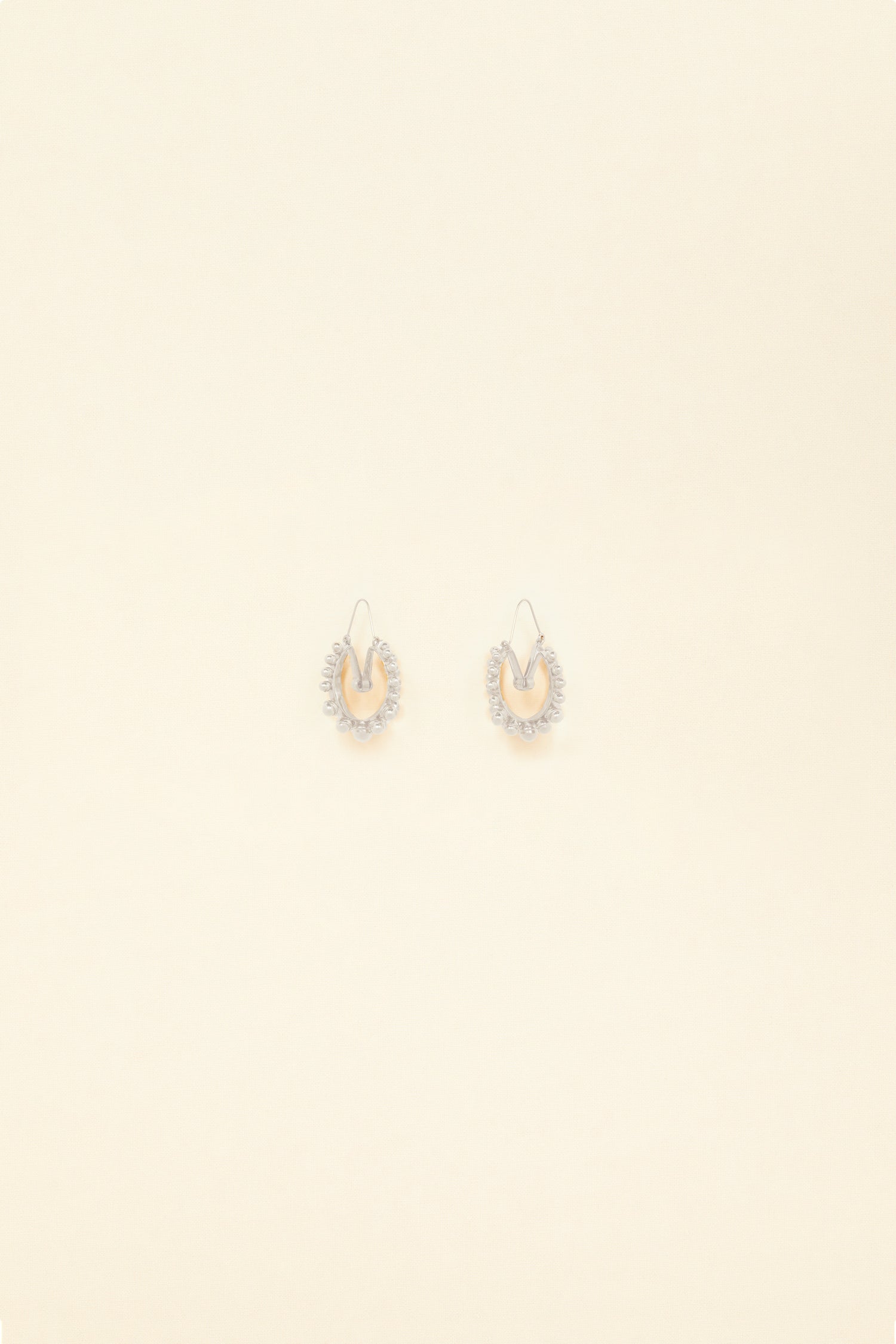 Patou Jewellery créoles argent A20JW007 perles laiton