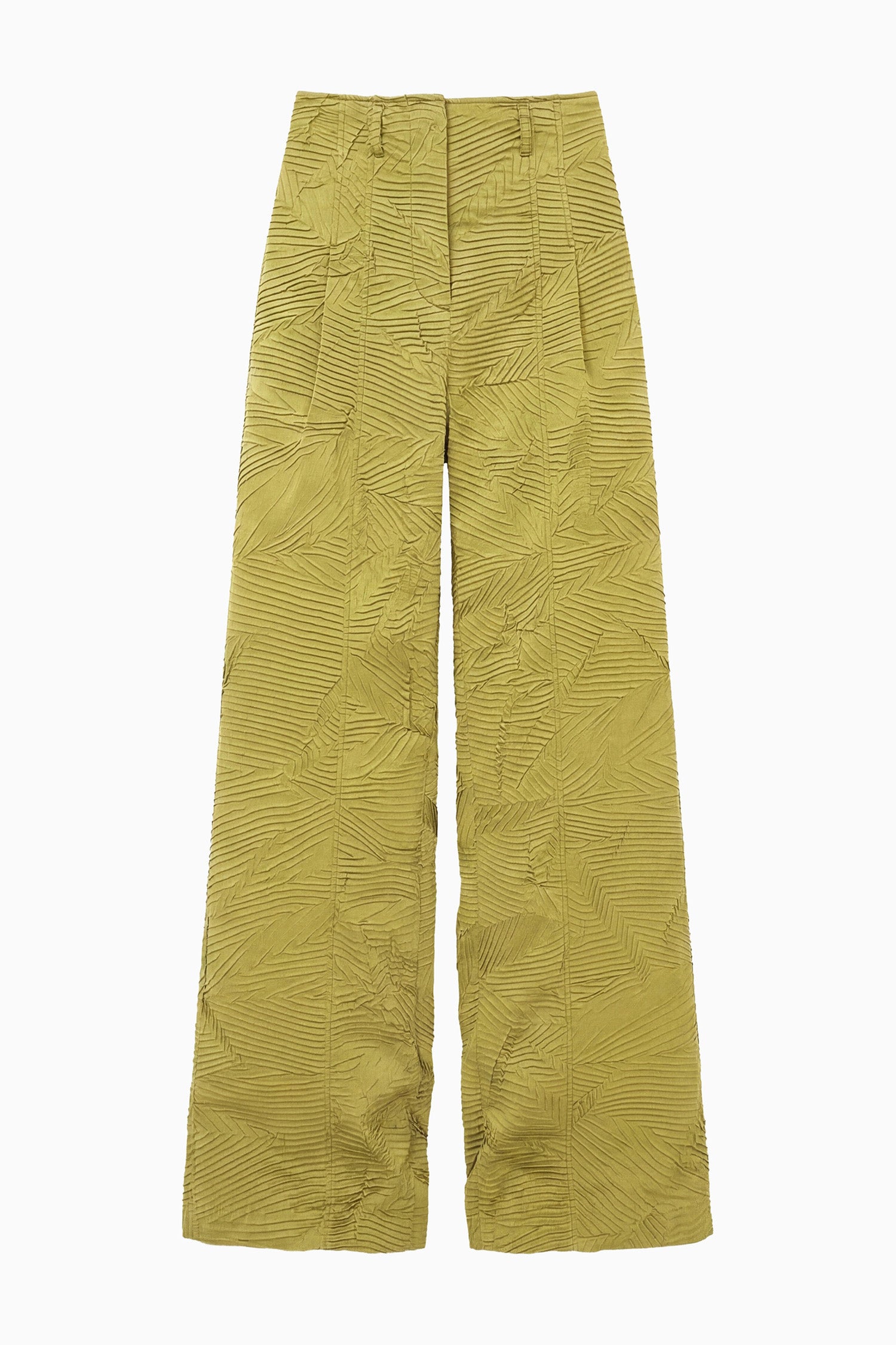 Ulla Johnson Carine pantalon satin Moss Gold large